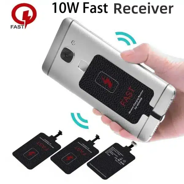 10W 5V Wireless Receiver Coil for iPhone5 6 7 Type C Universal Wireless Charging Adapter for Samsung Huawei Xiaomi