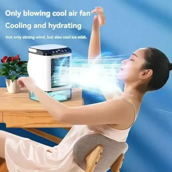 Household Air Cooler Desktop Water-cooled Mini Spray Small USB Mobile Portable Humidification Cooling Fan - Image 5