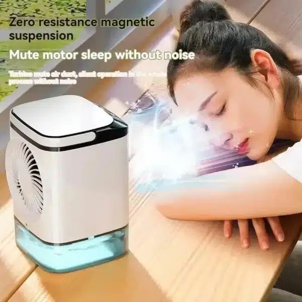 Household Air Cooler Desktop Water-cooled Mini Spray Small USB Mobile Portable Humidification Cooling Fan - Image 4