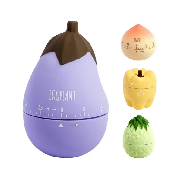 Kitchen Timer Kitchen Gadgets Pomodoro Cute Fruit Manual Mechanical Visual Countdown Cooking Timer for Kitchen Cooking Kids - Image 5