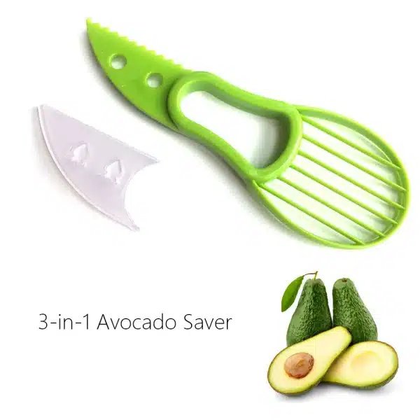 3-in-1 Avocado Slicer Shea Corer Butter Fruit Peeler Cutter Pulp Separator Plastic Knife Kitchen Vegetable Tools Home Accessory - Image 2