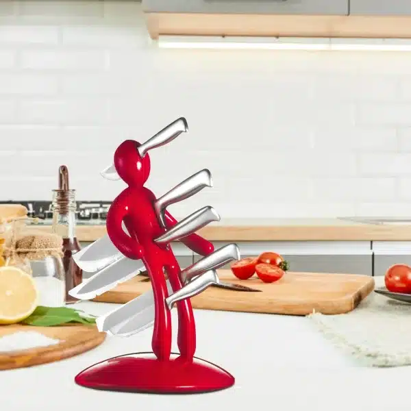 Creative Multifunctional Stainless Steel Humanoid Knife Holder Set Storage Rack For Kitchen Without Knife - Image 3