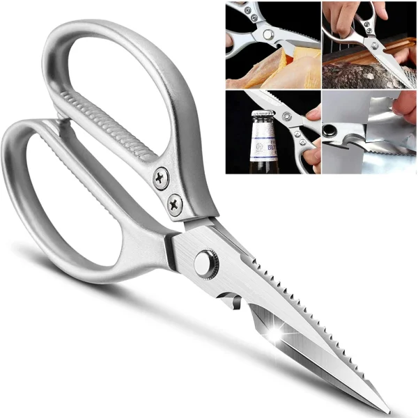 Kitchen Accessories Scissors Stainless Steal Sharp Multi Function Tool Food Scissor For Chicken Vegetable Barbecue Meat Fish