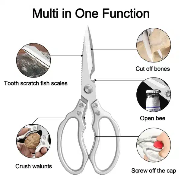 Kitchen Accessories Scissors Stainless Steal Sharp Multi Function Tool Food Scissor For Chicken Vegetable Barbecue Meat Fish - Image 2