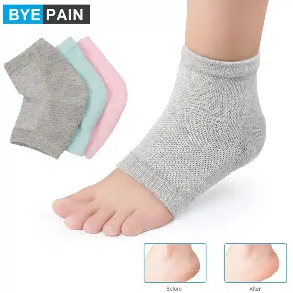 1Pair Heel Moisturizing Socks Open Toe Socks Cracked Gel Heel Socks Foot Toeless Heel Repair Socks for Dry Hard Cracked Feet