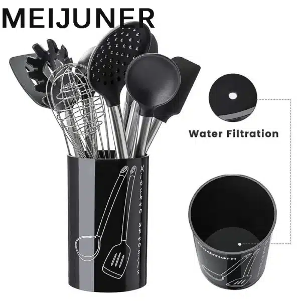 Meijuner 9Pcs Kitchen Silicone Tools Cook Tools Kitchen Gadgets Cooking Tool Egg Beater Spoon Spatula Brush Kitchenware MJ272 - Image 2