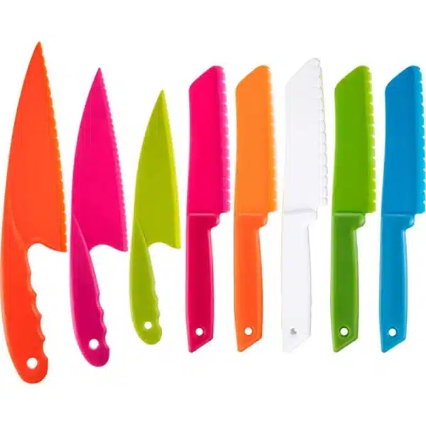 Colorful Children's Safe Cooking Knife Chef Nylon Knives Fruit Bread Cake Salad Lettuce Knifies Plastic Kitchen Tools Set 2022 - Image 3
