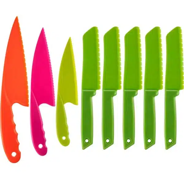 Colorful Children's Safe Cooking Knife Chef Nylon Knives Fruit Bread Cake Salad Lettuce Knifies Plastic Kitchen Tools Set 2022 - Image 2