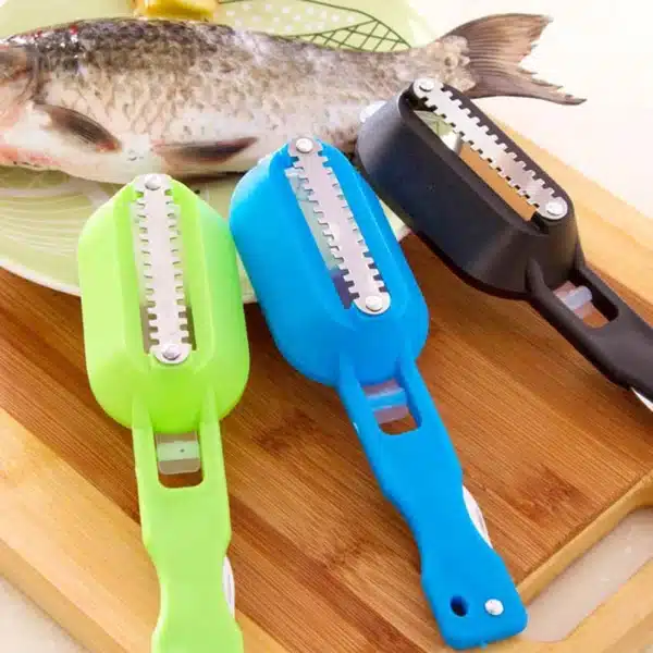 Home Kitchen Accessories Portable Fish Skin Scale Scraper Fish Remover Scraper Peeler Scaler Cleaner Kitchen Gadgets Fish Scrap - Image 3