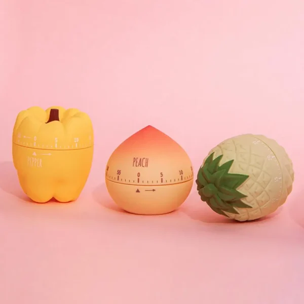 Kitchen Timer Kitchen Gadgets Pomodoro Cute Fruit Manual Mechanical Visual Countdown Cooking Timer for Kitchen Cooking Kids - Image 2