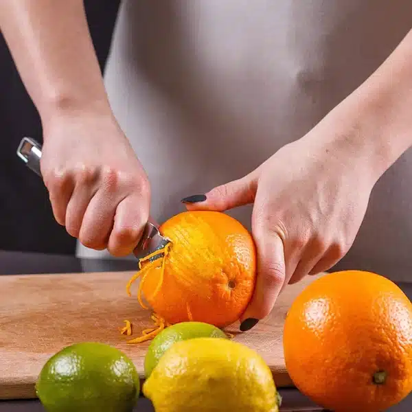 Stainless Steel Lemon Zester Grater With Channel Knife And Hanging Loop Kitchen Gadgets Orange Citrus Fruit Grater Peeling Knife - Image 6