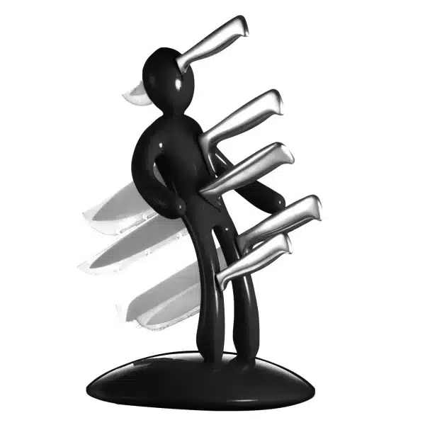 Creative Multifunctional Stainless Steel Humanoid Knife Holder Set Storage Rack For Kitchen Without Knife - Image 4