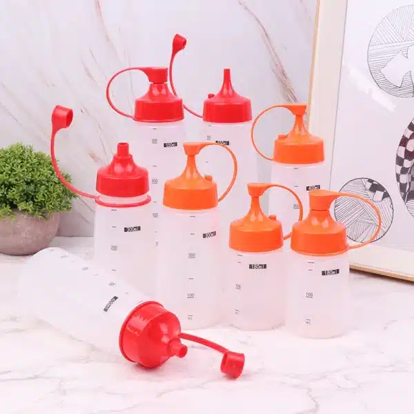 180/250/300/550ml Plastic Sauce Squeeze Bottle Olive Oil Bottles Kitchen Gadgets Kitchen Salad Sauce Squeeze Bottle Cook Tool - Image 6