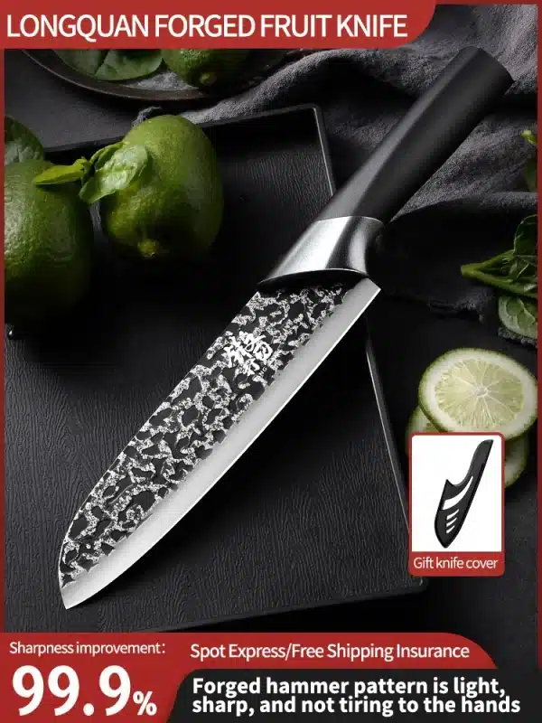 Forged Kitchen Knife Sharp Household Santoku Knife Suitable for Cutting Meat and Vegetables Kitchen Tool - Image 3