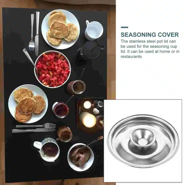 Stainless Steel Cylinder Head Cup Cover Griddle Pot Lid Seasonings Kitchen Gadget Cooking Utensils Tool - Image 5