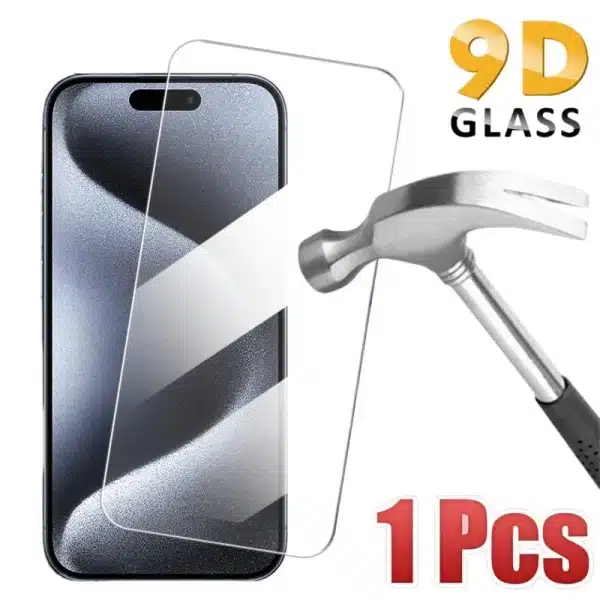 1PCS HD Tempered Glass For iPhone 15ProMax 14 13 12 11 XR Fall Prevention Full Cover Screen Protector For iPhone 16Pro Glass