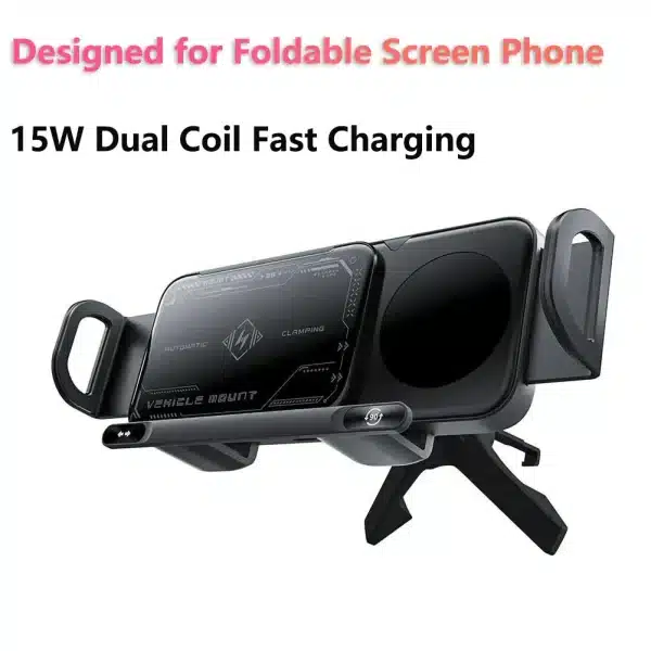 Wireless Fast Car Charger Mount Gravity Phone Holder For Samsung Automatic Rotating Phone Charging Stand Dropshipping