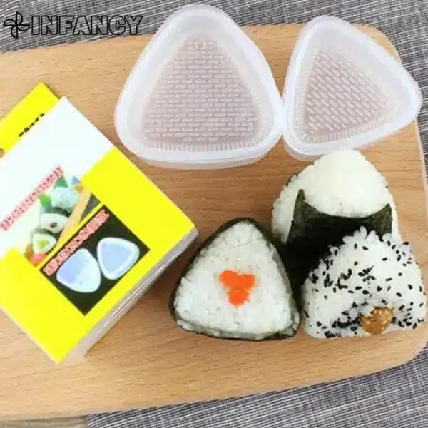 2Pcs Triangular Plastic Sushi Rice Ball Maker Mould Onigiri Mold Set Kitchen Gadgets Stuff Transparent Bento Accessories - Image 2