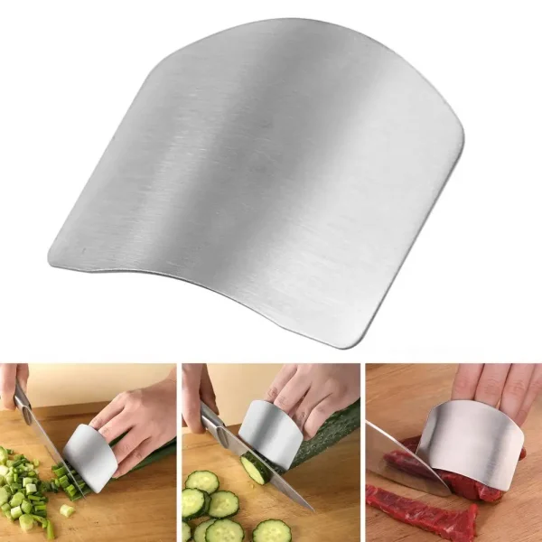 Easy to Use Finger Guard Stainless Steel Finger Guard Safety Vegetable Cutter Hand Protector Tool Kitchen Gadget Kitchen Tool - Image 4