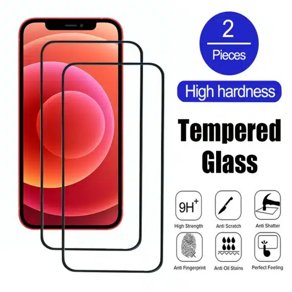 2Pcs Protective Glass For iPhone 7 8 Plus 11 12 Pro Max Screen Protector For iPhone 12 Mini SE 2020 X XS XR Max Tempered Film