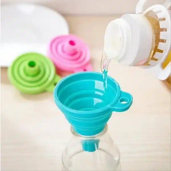 Food Grade Silicone Funnel Set,Collapsible Kitchen Gadgets Accessories,,For Filling Water Bottles,Liquid Transfer - Image 5
