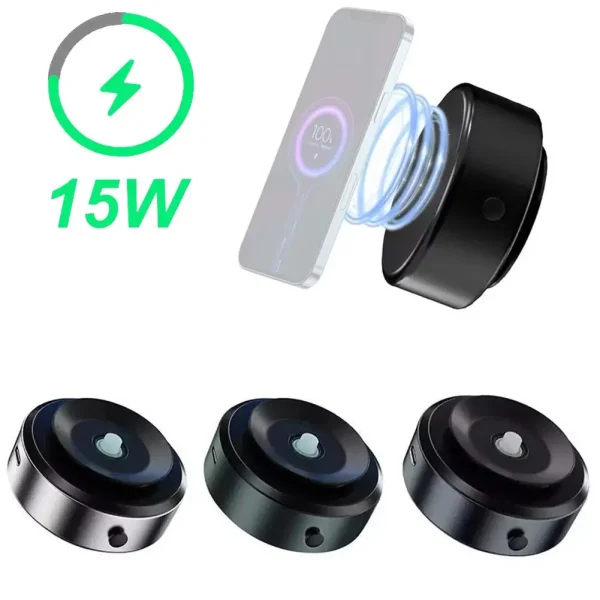 NEW Magnetic Car Phone Holder 2 In 1 Wireless Charger Vacuum Adsorption Ultra Stable Suction Cup Bracket For GPS Holder