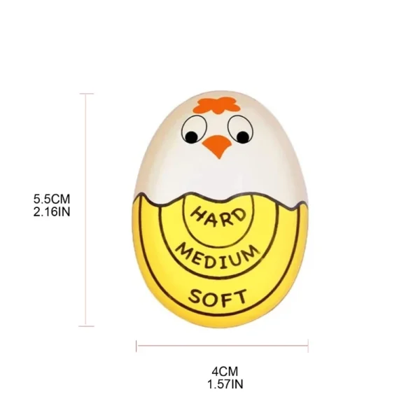 Cute Boiled Egg Timer Plastic Boil Eggs Thermometer Eggs Color Changing Cooking Temperature Observer Kitchen Gadget - Image 6