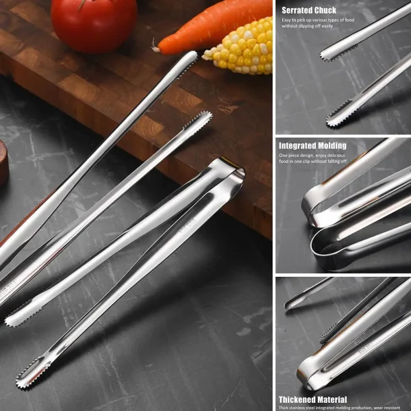 Multifunction Barbecue Tongs Food Tongs Food Clip Kitchen Gadgets Stainless Steel Churrasco Tweezers Clip Buffet BBQ Tool