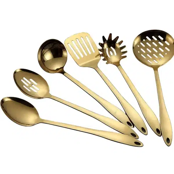 9PCS/lot Titanium Series Stainless Steel Kitchenware Set Cooking Spatula Kitchen Utensils Gifts Kitchen Gadgets Cooking Tools - Image 5