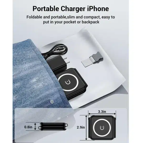 30W 3 in 1 Magnetic Wireless Charger Pad Stand for iPhone 14 13 15 Pro Max 8 Airpods iWatch Fast Wireless Charging Dock Station - Image 6