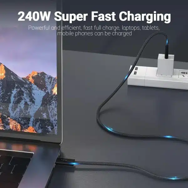 USB 4.0 Type-C Data Cable 240W Fast Charging Cable with 40Gbps Speed 8K HD Video Support Thunderbolt 3/4 for Phone Switch iPad - Image 3