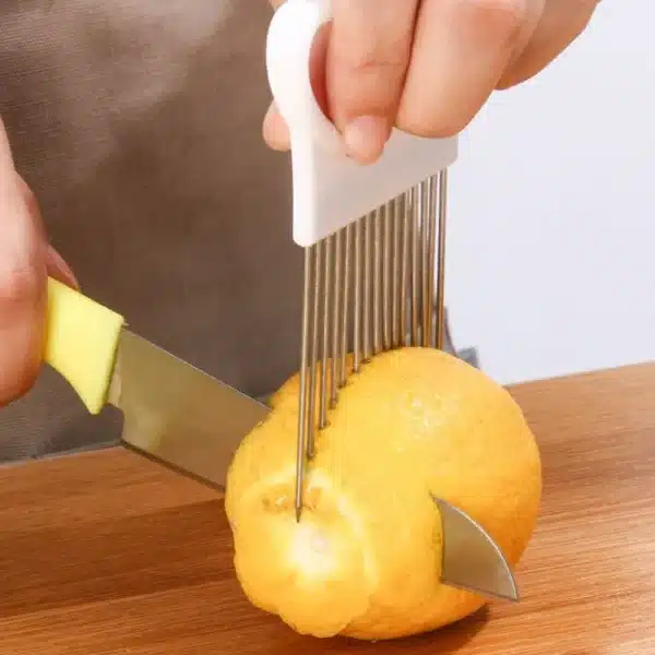 Stainless Steel Onion Needle Onion Fork Vegetables Fruit Slicer Tomato Cutter Knife Cutting Safe Aid Holder Kitchen Accessories - Image 3