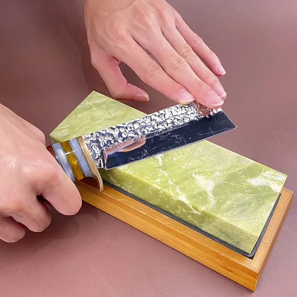 10000# Natural Green Agate Sharpening Stone Whetstone Grinding Polishing Shaved Bar Kitchen Knife Sharpener Honing Tool Hot Sale