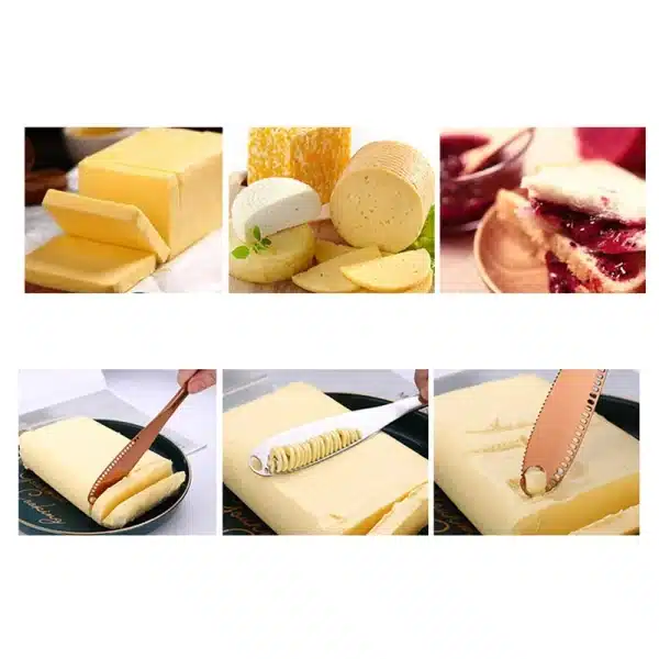 Butter Knife Holes Cheese Dessert Knife Stainless Steel Jam Knife Cutlery Toast Wipe Cream Bread Cheese Cutter Kitchen Tools - Image 6