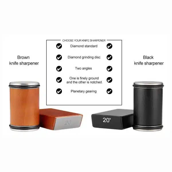 Rolling Knife Sharpener Durable Labor Saving Tool with 15 20 Degrees Angle Magnetic Diamond Sharp Kitchen Whetstone For Chefs - Image 5