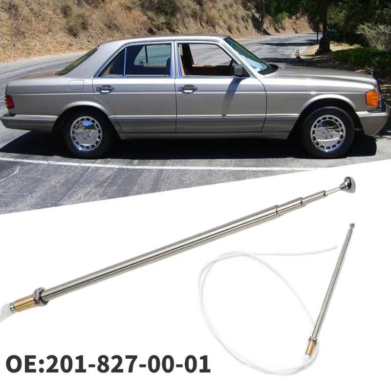 Car Radio Antenna For Mercedes-Benz 72-91 W124 W126 W201 C107 R107 R129 Power Antenna Replacement Mast Interior Parts