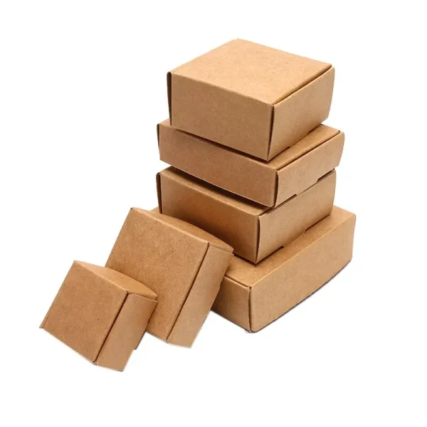 10Pcs/Set Kraft Cardboard Packing Gift Box Handmade Soap Candy For Wedding Decorations Event Party Supplies