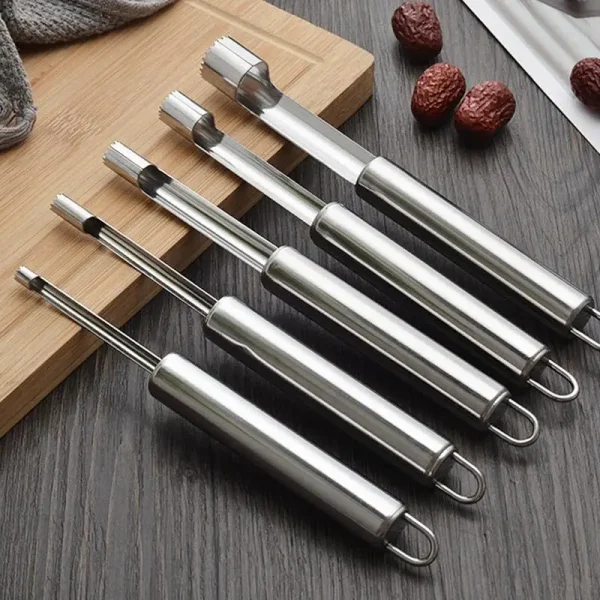 5Pcs/set Stainless Steel Fruit Corer Pitter Core Remover Tool Set Fruit Corer Hawthorn Apples Fruit For Kitchen Gadgets