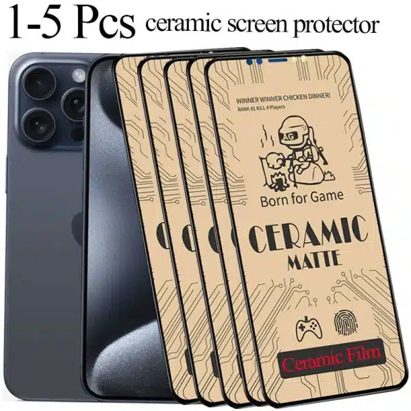 Matte screen protector for iphone 15 14 13 12 11 pro 15 pro max ceramic film iphone 15 pro glass soft iphone 15pro anti-fingerprint protector iphone 15 pro max front protection iphone 14 pro Non-Glass iphone 15 pro