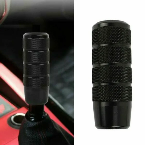 Black Universal JDM Aluminum Manual Gear Stick Shift Knob Shifter Lever Head Interior Replacement Parts - Image 3