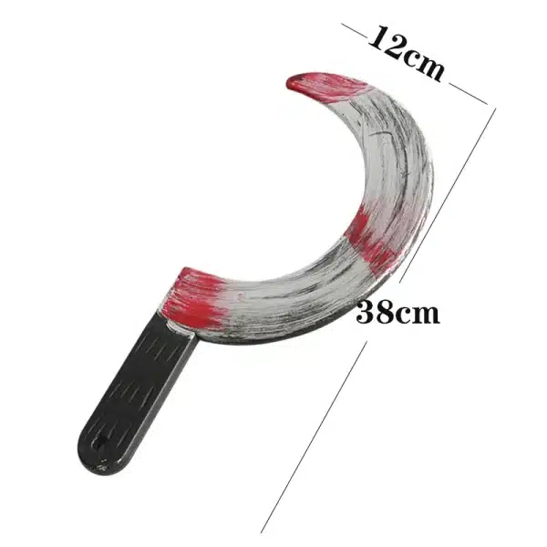 Halloween Bloody Knife DIY Party Decoration Sharp Plastic Toy Simulation Kitchen Knife Tricky Props Curved Knife Halloween Props - Image 4