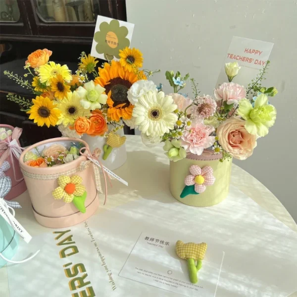 367A Empty Round Gift Boxes with Lids Cardboard Flower Package Box Wedding Decor Table Centerpieces Anniversary Supplies - Image 2