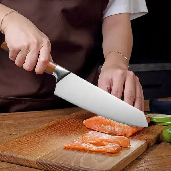 Professional Japanese Kitchen Chef Knife Set Meat Fish Slicing Vegetables Cutter Stainless Steel Butcher Cleaver Knife with Box - Image 3
