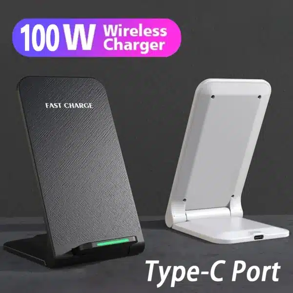 100W Foldable Wireless Charger Stand Pad Fast Charging For iPhone 15 14 13 12 11 XS XR Samsung S21 S20 S24 Huawei Qucik Charger