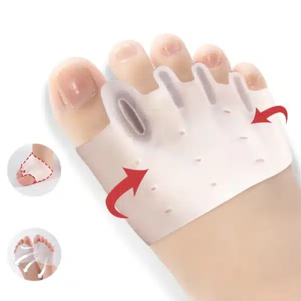 Silicone Toe Separator, Toe Spacer, Toe Stretcher, Thumb Eversion Correction Device, Forefoot Pad Protector