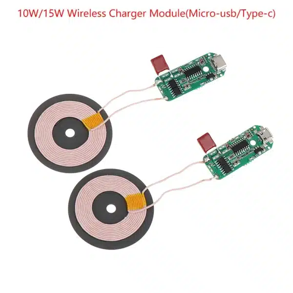 10/15W Wireless Charger Module Micro Type-C Transmitter PCBA Circuit Board Coil