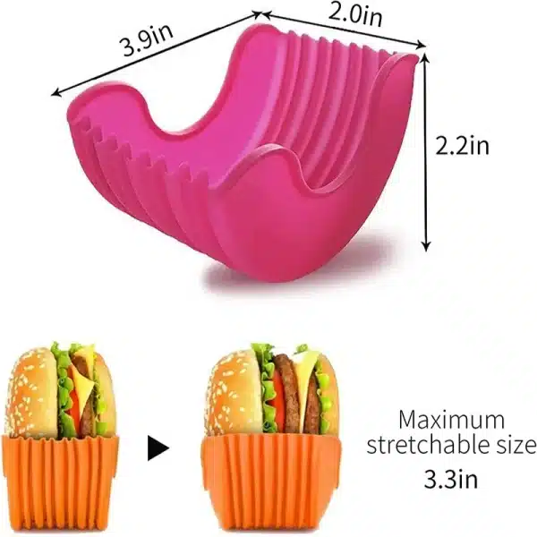 Silicone hamburger rack Non-food contact kitchenware Anti-drop fixing box Washable retractable gadgets Kitchen accessories1PC - Image 4