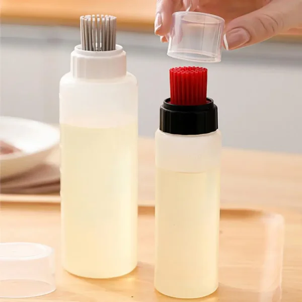 Kitchen Gadget Flexible Bristle Design Oil Bottle Transparent Food Grade Bpa Free Container for Grilling Frying A Must-have Tool - Image 6