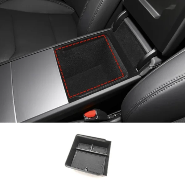 For Tesla Model 3 Highland 2024 Center Console Armrest Storage Box Organizer Interior Replacement Parts Accessories