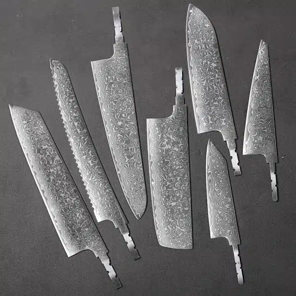 TURWHO 1-7PCS Japanese Hand Forged Chef Knives Blank Blade DIY Damascus Steel VG10 Kitchen Knife Blade DIY Making Handmade Knife - Image 2